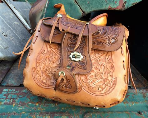 vintage saddle purse